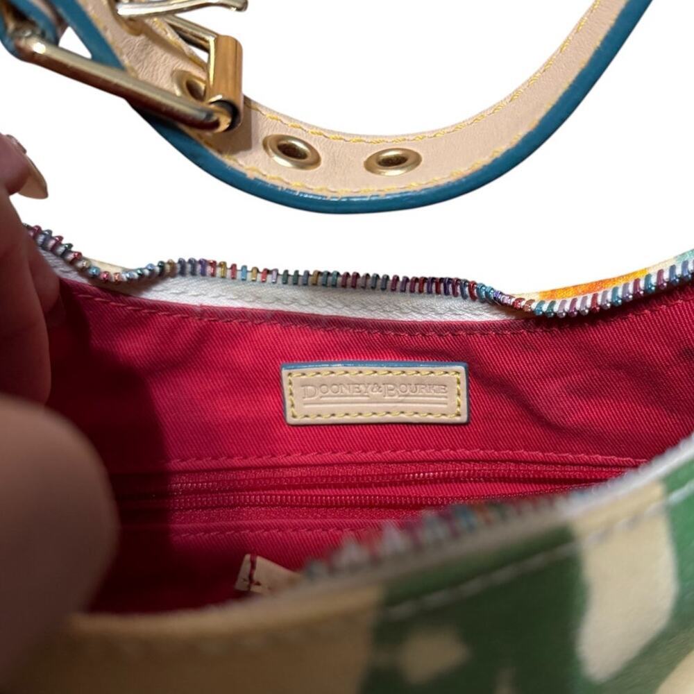 Vintage Y2K Dooney and Bourke Colorful Eclectic Handprint Mini Shoulder Bag - Picture 4 of 7